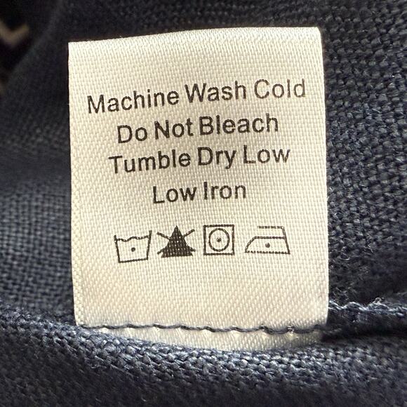 Tuckernuck x Atlantic-Pacific Navy Long 100% Linen Hartman Kaftan Dress Size M - Picture 10 of 10